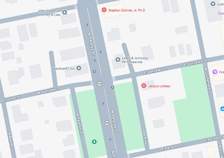 Map view of Pensacola, FL Physicians Group LLC Location